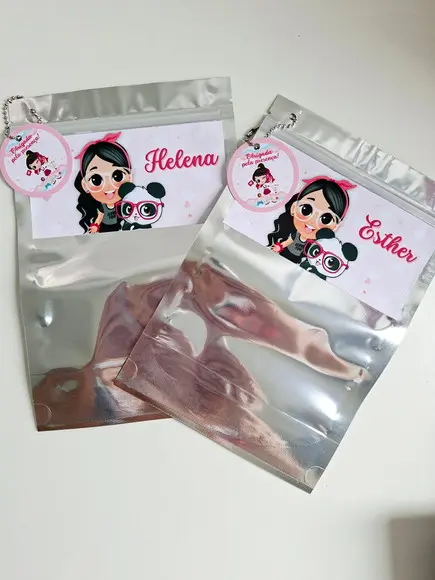 Saquinho Zip com Tag para Lembrancinha 16x24 Luluca
