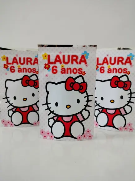 Saquinho Zip Lembrancinha 12x19,5 Hello Kitty