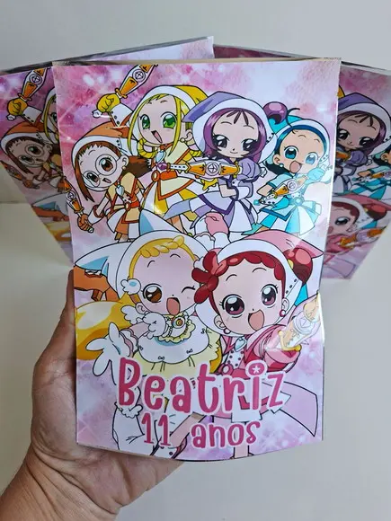 Saquinho Zip Lembrancinha 12x19,5 Ojamajo Doremi
