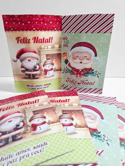 Saquinho Zip Lembrancinha 12x19,5 Natal