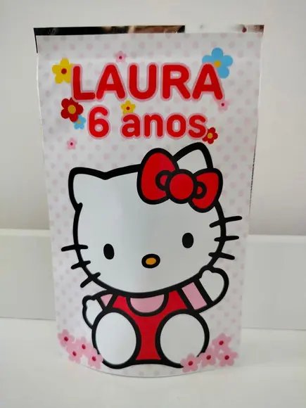 Saquinho Zip Lembrancinha 12x19,5 Hello Kitty