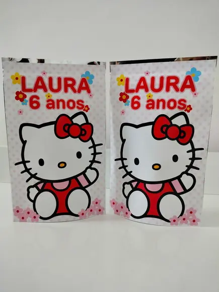 Saquinho Zip Lembrancinha 12x19,5 Hello Kitty