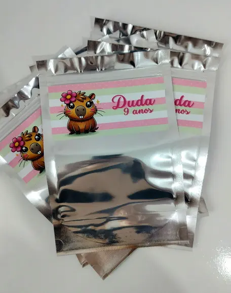 Saquinho Zip Lembrancinha 16x24 Capivara