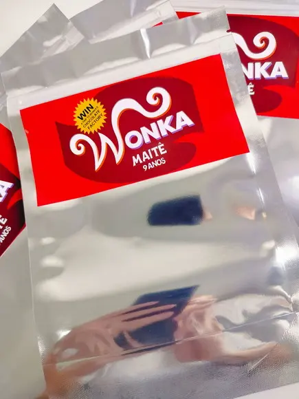 Saquinho Zip Lembrancinha 16x24 Wonka