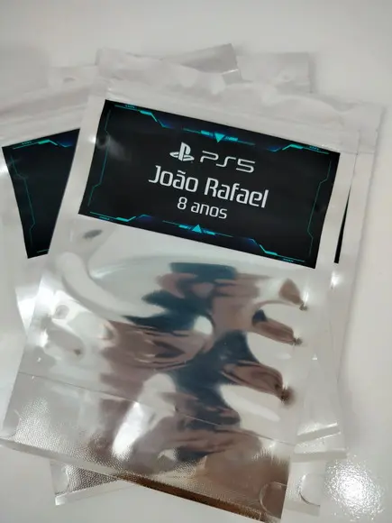 Saquinho Zip Lembrancinha 16x24 Playstation