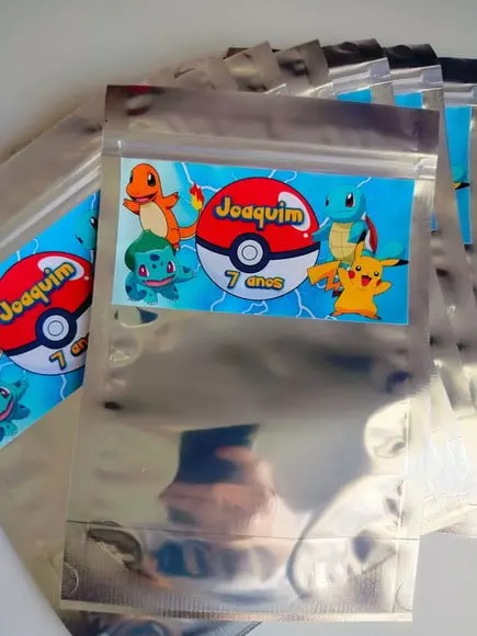 Saquinho Zip Lembrancinha 16x24 Pokémon