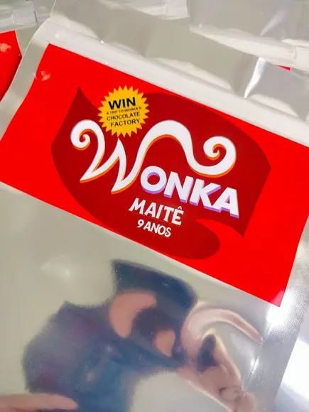 Saquinho Zip Lembrancinha 16x24 Wonka