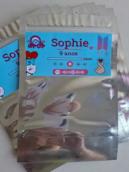 Saquinho Zip para Lembrancinha 16x24 Kpop