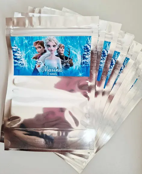Saquinho Zip para Lembrancinha 16x24 Frozen