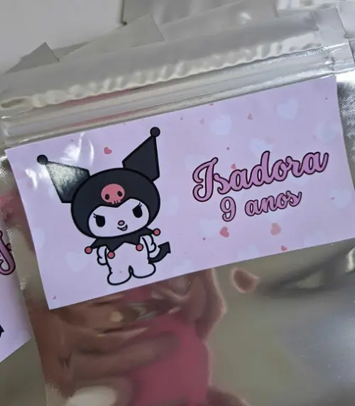 Saquinho Zip para Lembrancinha 16x24 Kuromi