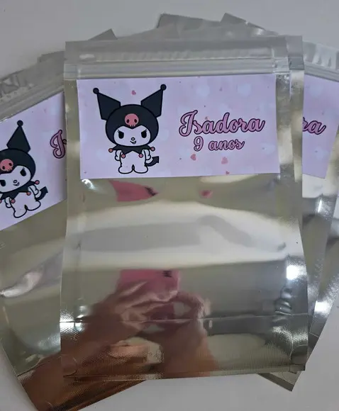 Saquinho Zip para Lembrancinha 16x24 Kuromi