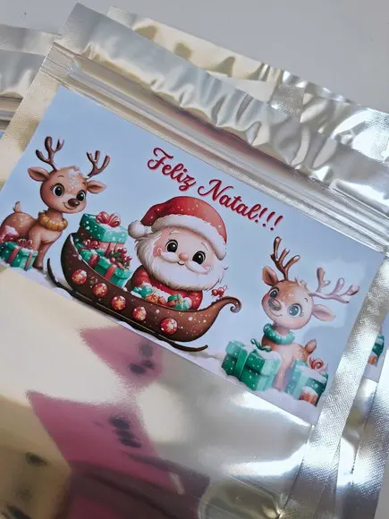 Saquinho Zip para Lembrancinha 16x24 Natal