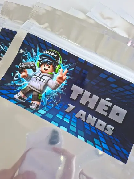 Saquinho Zip para Lembrancinha 16x24 Roblox