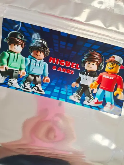 Saquinho Zip para Lembrancinha 16x24 Roblox