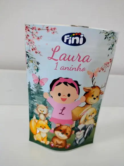 Saquinho Zip Personalizado 10x15 Bosque Encantado