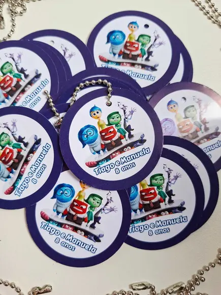 Tag com Correntinha Lembrancinha Divertidamente