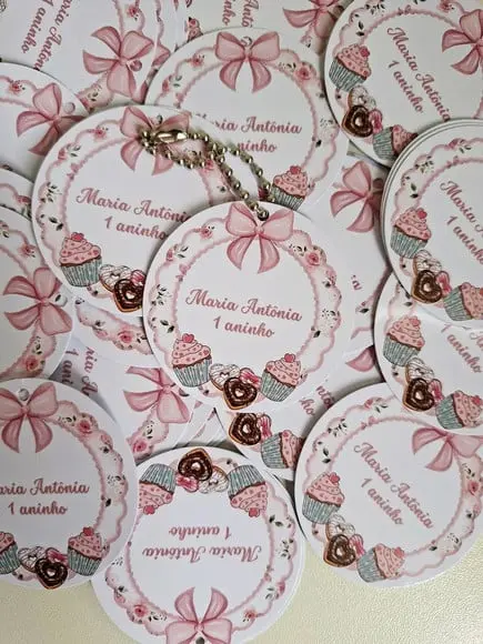 Tag com Correntinha Lembrancinha Patisserie