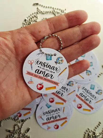 Tag de Agradecimento com Correntinha Lembrancinha Professor