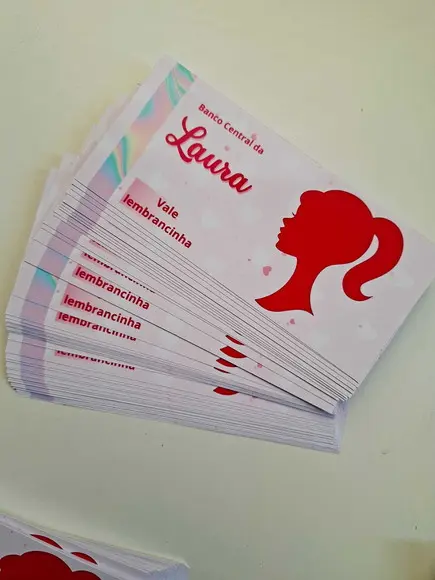 Vale Ticket Dinheirinho Personalizado Barbie