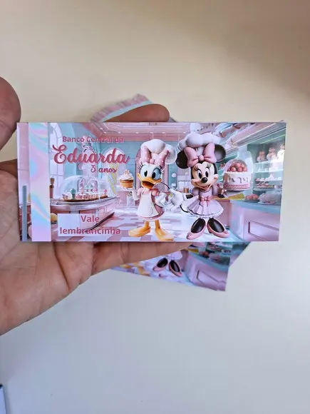 Vale Ticket Dinheirinho Personalizado Confeitaria