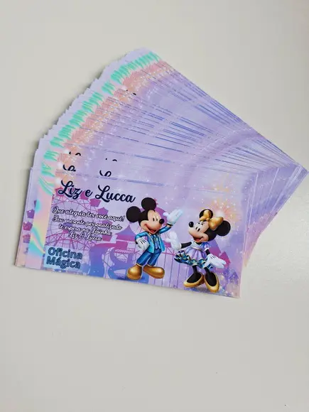 Vale Ticket Dinheirinho Personalizado Disney
