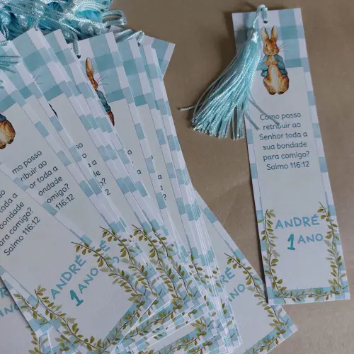 Marcador de Páginas com Tassel de Seda para lembrança de primeira comunhão