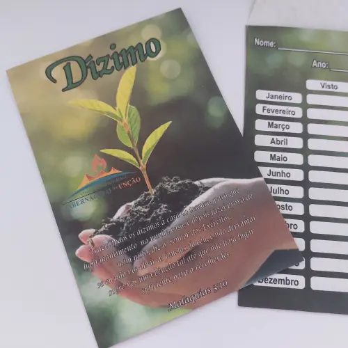 Envelopes personalizados para dízimos