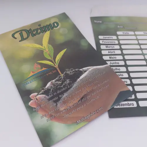 Envelopes personalizados para dízimos