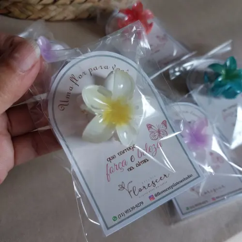 Card Piranha flor 4cm