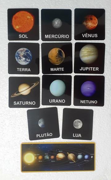 Combo 6 Kits em PDF de Flashcards Montessori Sistema Solar - pron