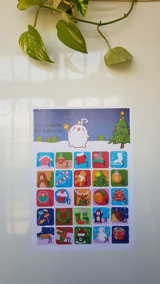 Calendário do Advento de Natal em Imã para Crianças A4