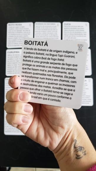 Kit 12 Flashcards Montessori Folclore Brasileiro, Frente/verso