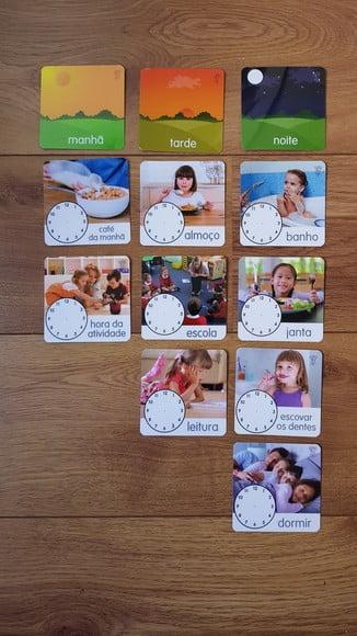 Kit 18 Flashcards Atividades da Criança, Rotina Visual Tea