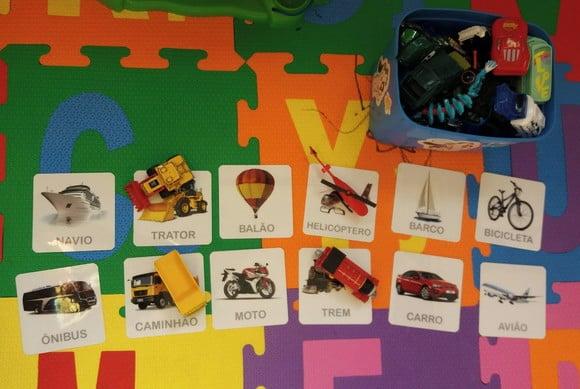 Kit 18 flashcards Meios de Transporte