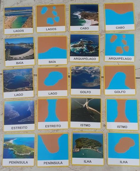 Kit 20 Flashcards Acidentes Geográficos