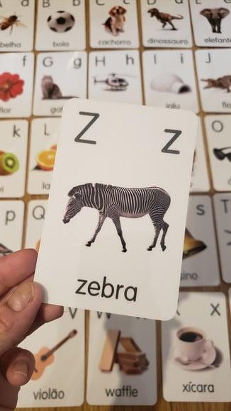 PDF com 26 Flashcards Letras Alfabeto Ilustrado Montessori - Arqu