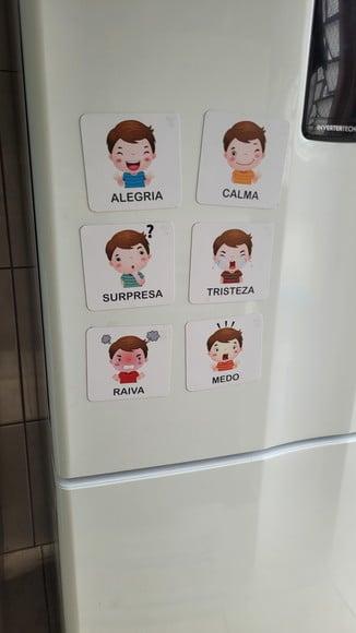 Kit 6 Imãs de Geladeira Emoções e Sentimentos