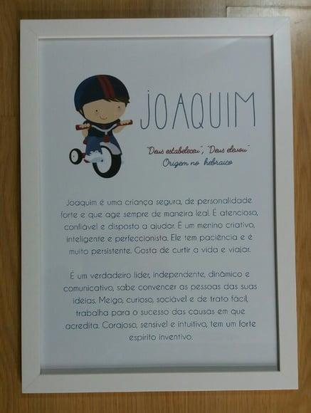 Quadro A4 significado do nome - Meninos