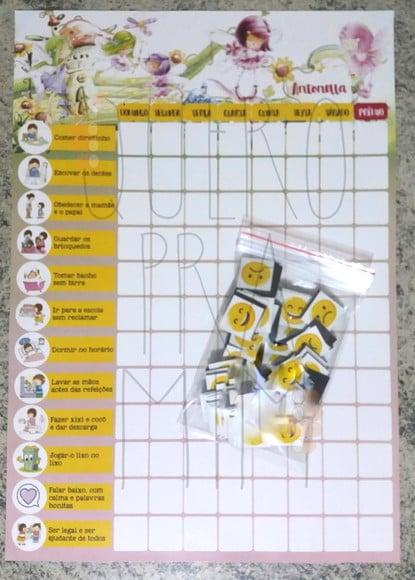 Quadro de Tarefas/incentivo Super Nanny Imã Unicórnio A4
