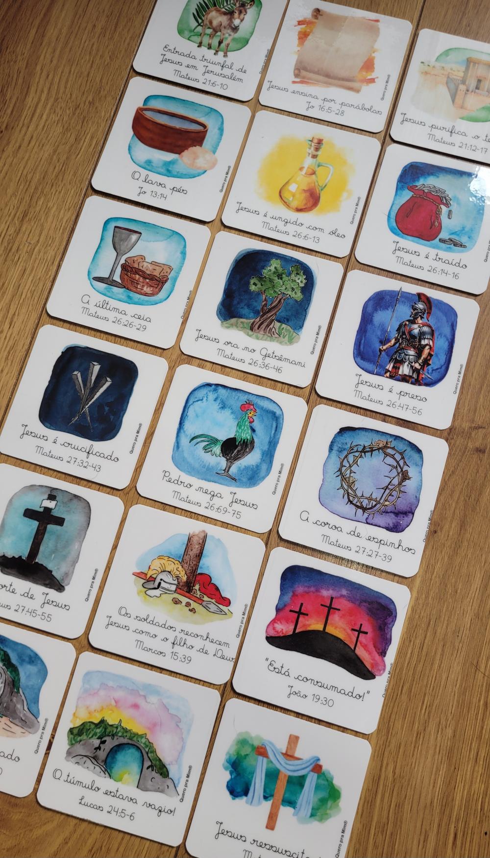 PDF Flashcards Páscoa Cristã Ressurreição Semana Santa - Arqu