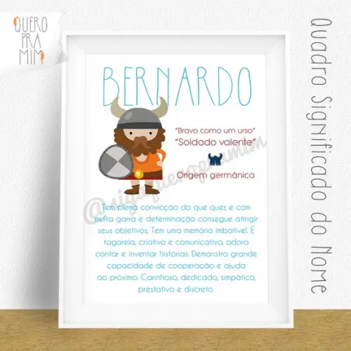 Quadro A4 significado do nome - Meninos