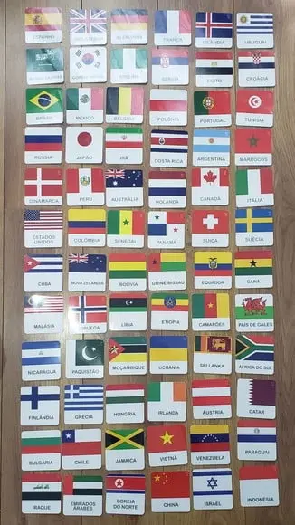PDF 72 Flashcards Bandeiras de Países do Mundo