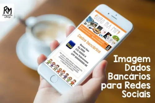 Arte digital personalizada com dados bancários ou endereço