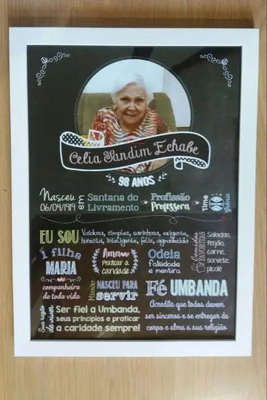 Chalkboard Personalizado Homenagem Dia da Avó / Avô A4