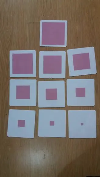 Kit 10 Flashcards Torre Rosa Profissional 10cm Montessori