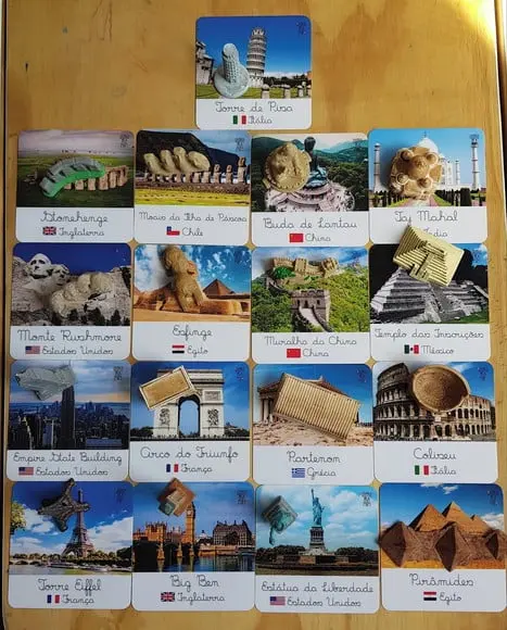 Kit 17 Flashcards Monumentos do Mundo