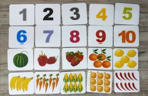 Kit 20 flashcards Jogo da Memória Números montessori