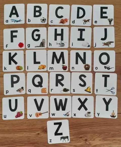 Kit 26 Flashcards Letras Alfabeto Montessori