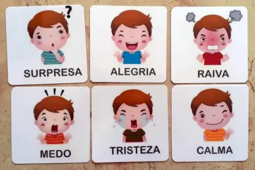 Kit 6 Imãs de Geladeira Emoções e Sentimentos