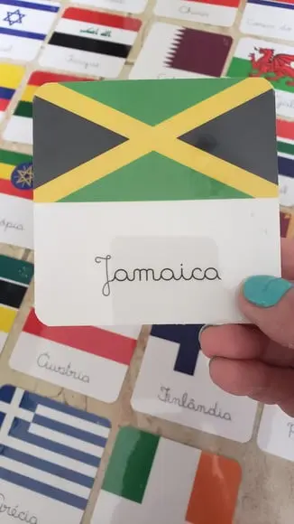 Kit 72 Flashcards Bandeiras de Países Copa 2018 e 2022